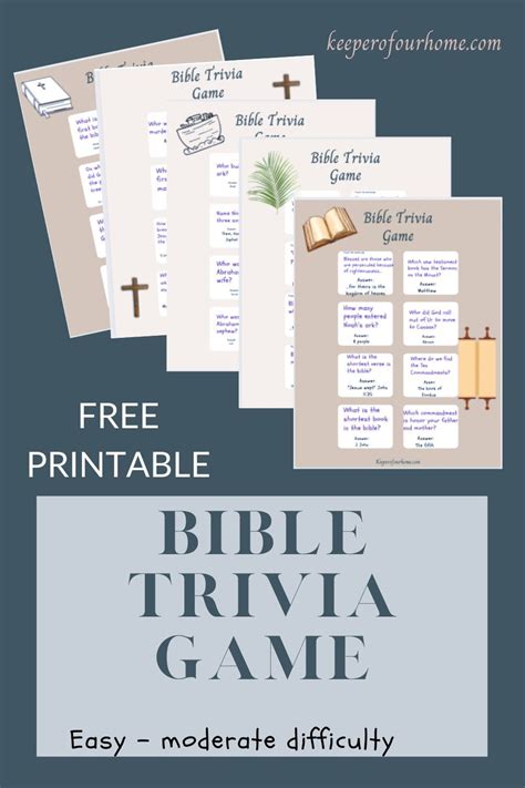 102 Printable Bible Trivia Questions And Answers Keeper Of Our Home