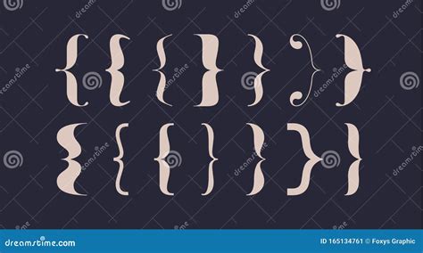 Bracket Braces Parentheses Typography Set Of Curly Brackets Vector
