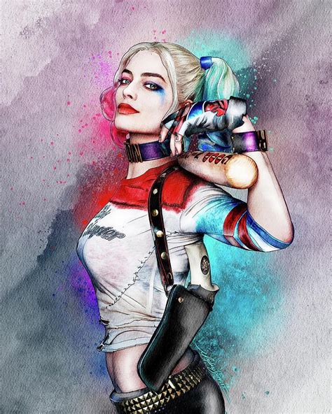 Harley Quinn Painting By Michael Shifflett Fine Art America