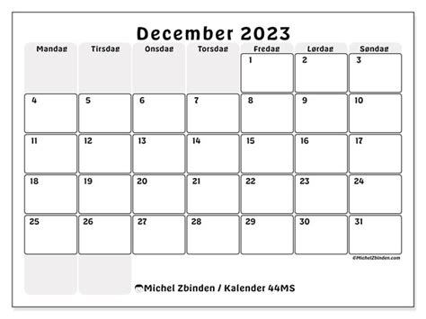 Kalender December 2023 Til Print “48ms” Michel Zbinden Da