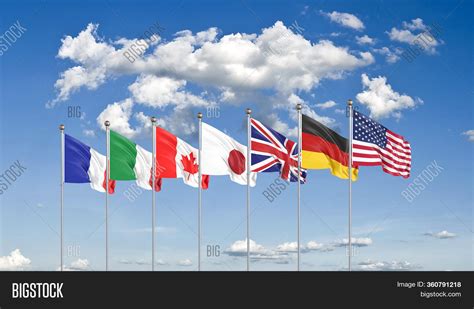 The primary objective of the g20 is discussing numerous policies affecting the promotion of global financial stability. G7 Flags . Silk Waving Image & Photo (Free Trial) | Bigstock