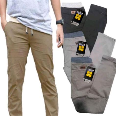 Jual Celana Chino Cino Chinos Cowok Panjang Chino Karet