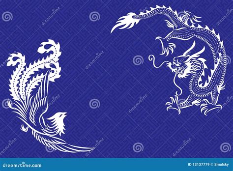Chinese Dragon And Phoenix Stock Vector Image Of Animal 13137779