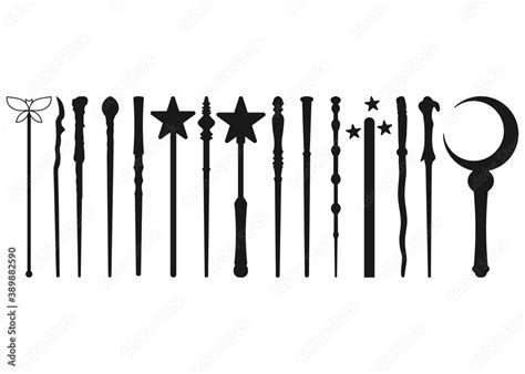 Wands Bundle Magic Wand Magic Wands Bundle Svg Magic Wands Set