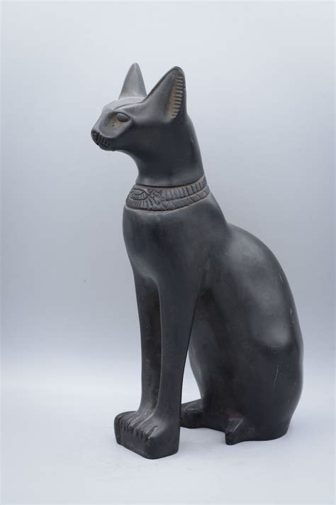 unique egyptian goddess bastet cat statue 2 size heavy solid etsy