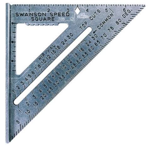 7 Inch Speed Square Swanson Carpenter Rafter Tool Angle Protractor Try
