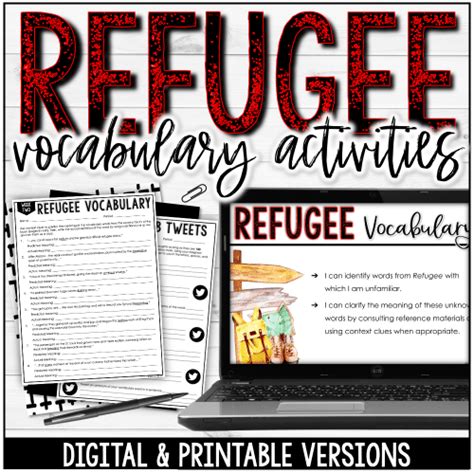 Refugee By Alan Gratz Vocabulary Worksheets And Activities