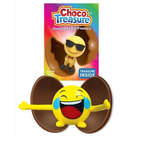 Emoji Choco Treasure Milk Chocolate Surprise Eggs 10 Count Choco