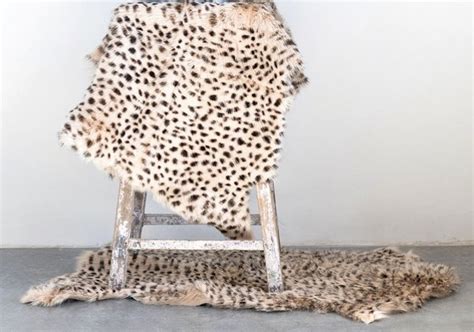 Snow Leopard Print Leather Hide Animal Print Goat Skin Leopard Etsy