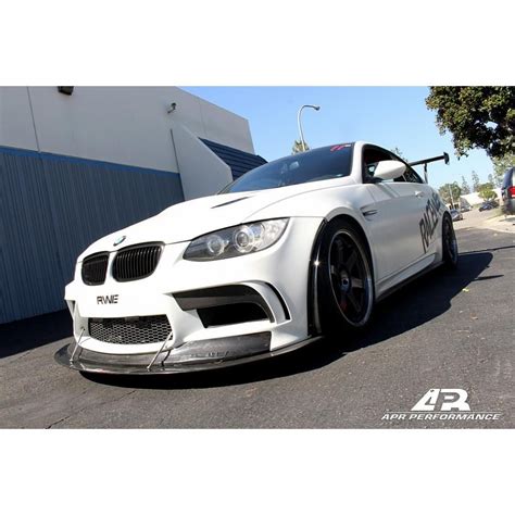 This bumper is stylish and aerodynamic. 2007-2010 BMW E90/E92/E93 M3 APR Carbon Fiber Front Bumper Spats - CF-549003