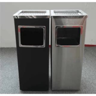 Tempat tong sampah stainless asbak kotak hotel mal | Shopee Indonesia