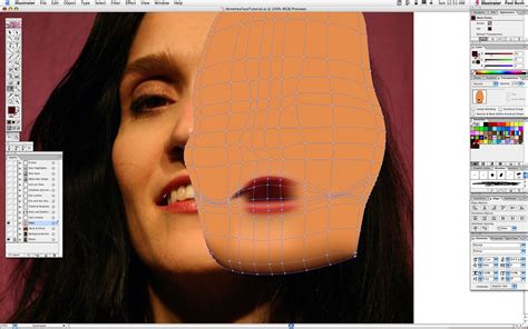 Adobe Illustrator Gradient Mesh Portrait Tutorial Gradient
