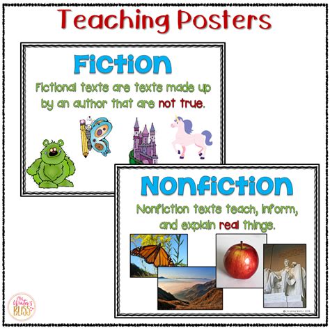 Comparing Fiction And Nonfiction Mrs Winters Bliss Resources For