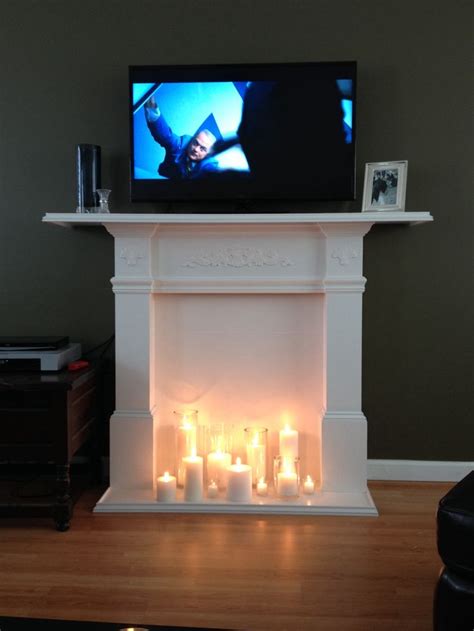 diy faux fireplacetv stand   home pinterest diy