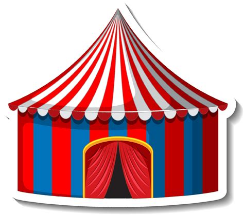 Sticker Template With Circus Tent Isolated 3356515 Vector Art At Vecteezy