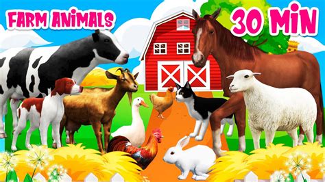 Farm Animal Sounds Farm Animals For Kids Learn Farm Animals Youtube