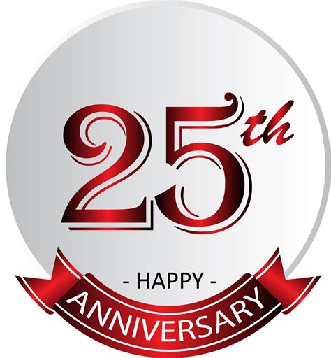 25th Anniversary Celebration Label 13812435 Png