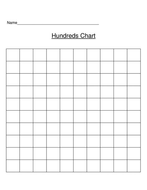 Free Printable To Chart Blank Bing Images Kindergarden Free Printable Hundreds Grid