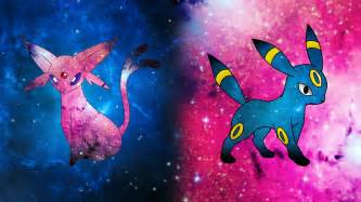 Pokemon wallpaper number 3 (1024 x 768 pixels). Pokémon, Space, Espeon, Umbreon, Pikachu, Blue, Pink, Dog ...