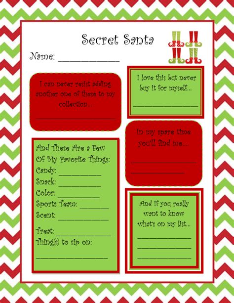 Secret Santa Questionnaire Secret Santa Questionnaire Secret Santa