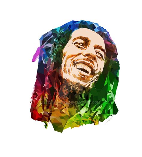Bob Marley Cubismlow Poly Art By Yciantress On Deviantart