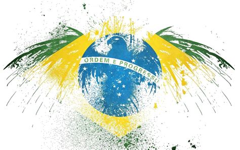 The background of the flag is a grass green color. Brazil Flag Wallpapers - Wallpaper Cave