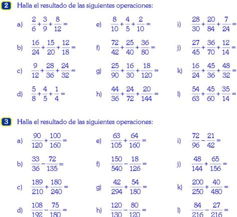 Ejercicios De Matematicas Suma De Fracciones Conocimientos Generales