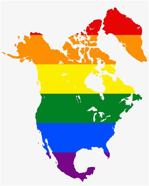North American Flag Map