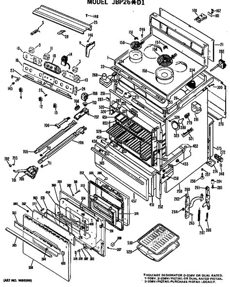 Ge Jbp26d1 Electric Range Parts Sears Partsdirect
