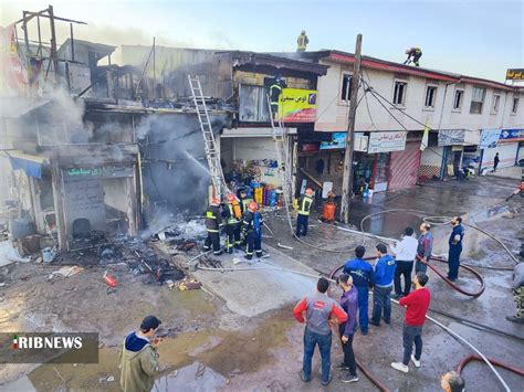 صدا و سیما مهار آتش سوزی ۳ مغازه در رشت صاحب‌خبر