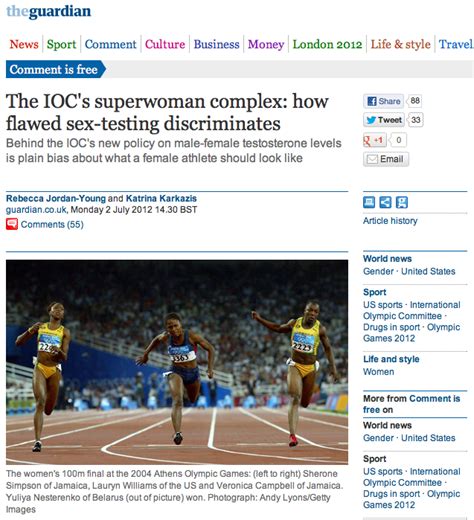 The Guardian “the Iocs Superwoman Complex How Flawed Sex Testing