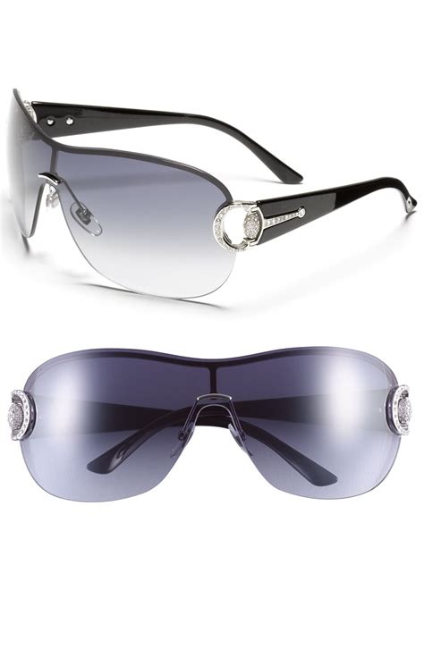 gucci crystal encrusted shield sunglasses nordstrom