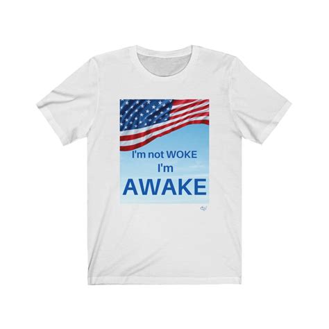 Im Not Woke Im Awake American Flag Patriot Etsy