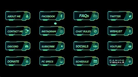 Green Dream Twitch Panels Gaming Visuals