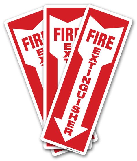 Reflective Fire Extinguisher Label High Impact Durable Sticker Sign