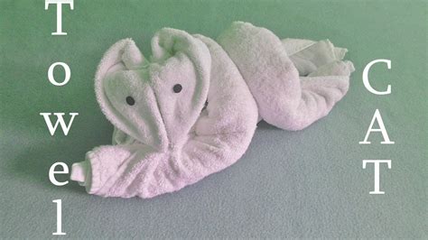How To Make A Towel Animal Cat Towel Folding Cat Towel Art Towel