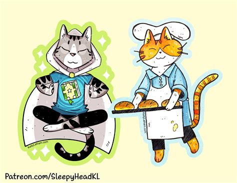 the story behind my two latest cat stickers ️. lots of feels writing