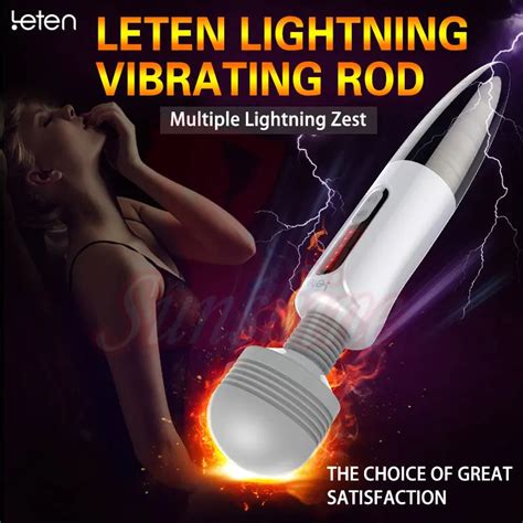 leten lightning powerful vibration usb rechargeable body massager 5 modes vibrations and 6 modes