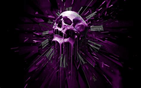 Purple Skull Wallpaper Wallpapersafari