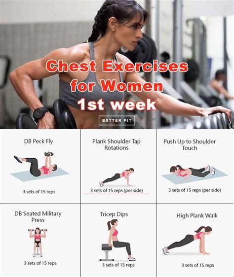 Chest Exercises For Women Chest Workouts Exercise Fitness