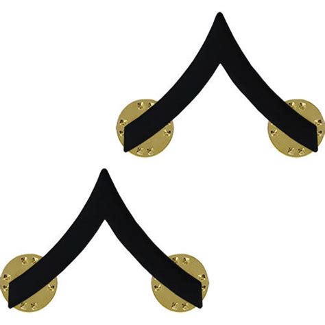 Marine Corps Subdued Black Metal Collar Rank Usamm