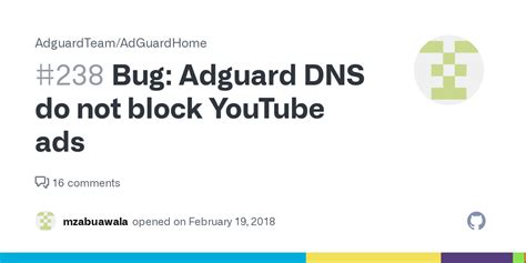 Bug Adguard Dns Do Not Block Youtube Ads · Issue 238 · Adguardteam