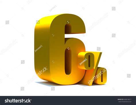 6 Percent Off Gold Metal Letters 스톡 일러스트 668018617 Shutterstock