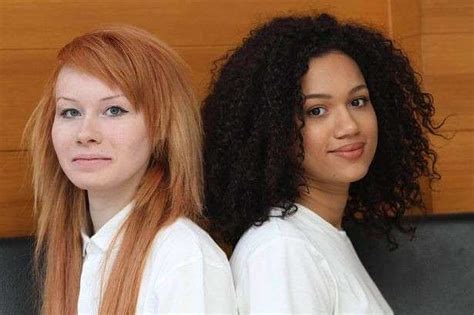 beautiful pictures of the first twin sisters with different skin colors who are 18 years old today