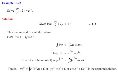 First Order Linear Differential Equations Mathematics