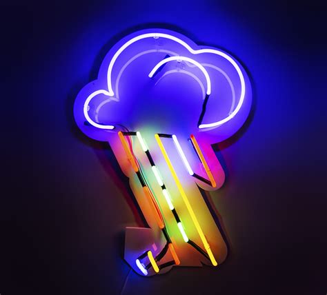 Neon Rain Cloud 3 Kemp London Bespoke Neon Signs Prop Hire Large