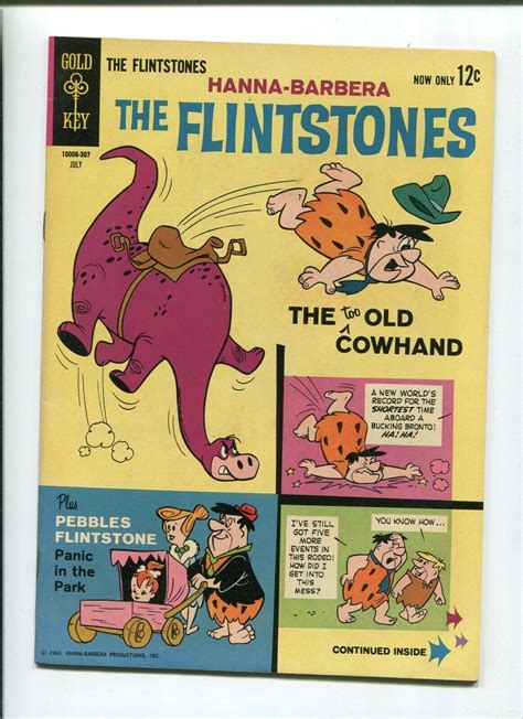 Flinstones 12 80 The Too Old Cowhand 1963 Comic Books Silver