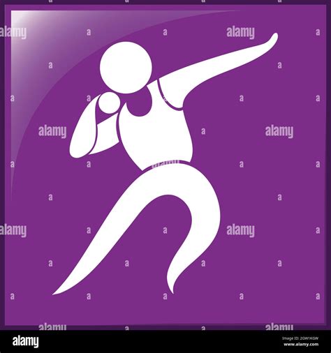 Sport Icon For Shot Put Throwing Stock Vector Image And Art Alamy