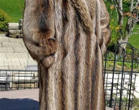 vintage brown mink fur full length coat eatons etsy