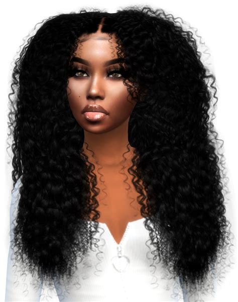 Xxblacksims Curly Wild Hair Long Curly Side Ponys And Two